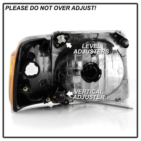 Ford Explorer (02-05) фары передние черные с поворотниками, комплект 2 шт.