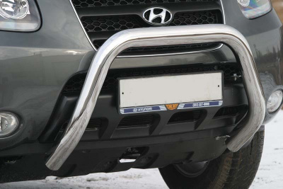Решётка передняя мини d 76 низкая "Hyundai Santa Fe" 2006-2010, HSFE.56.0320