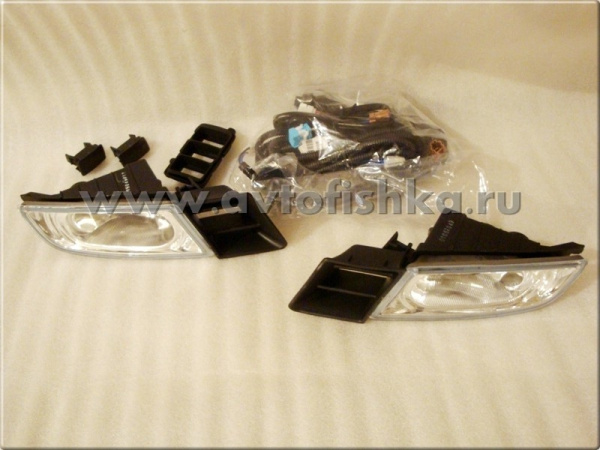 Honda Civic (06-) седан фары передние противотуманные прозрачные хромированные, комплект 2 шт.