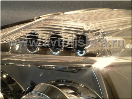 Nissan Tiida (04-) фары передние линзовые хромированные, комплект 2 шт.