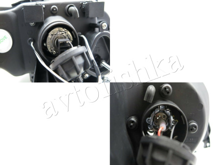 BMW X5 E53 (1998-2003) передние хромированные со светящимися ободками, комплект 2 шт.