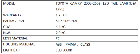 Toyota Camry V40 (06-11) задние светодиодные фонари, темно-тонированные