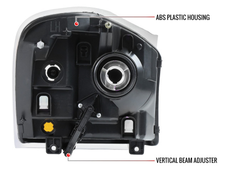 Dodge Durango (04-06) фары передние черные, комплект 2 шт.