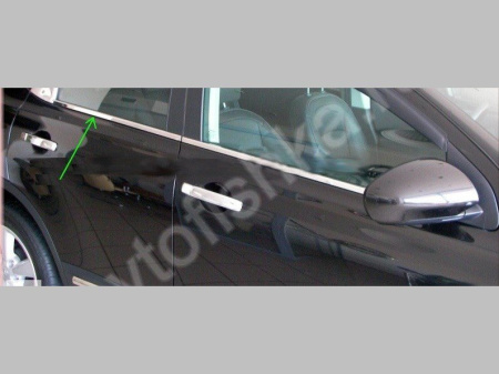 Nissan Qashqai (2010-) молдинги окон нижние из нержавеющей стали, 4 шт.