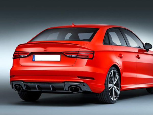 Двойной выхлоп RS3 с черными насадками для Audi A3 S-line 2017-2020