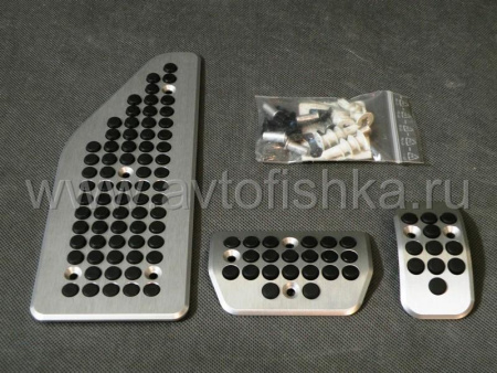 Ford Mondeo (07-) с АКПП накладки на педали алюминиевые, комплект 3 шт.