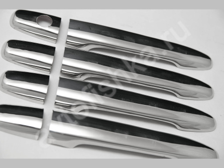 Mitsubishi Outlander (2001-2007) накладки на ручки дверей из нержавеющей стали, 4 шт.