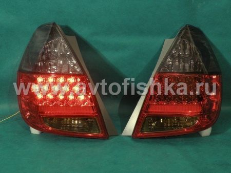 Honda Fit, Jazz (01-06) фонари задние светодиодные красно-тонированные, комплект 2 шт.