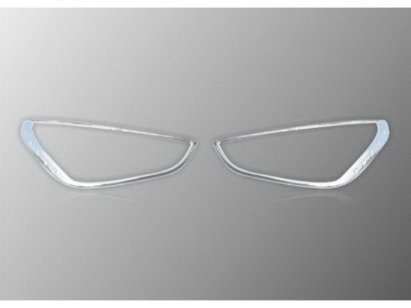 Ford S-Max (06-) хромированные декоративные накладки на передние фары, пластик, комплект 2 шт.