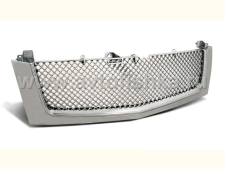 Cadillac Escalade (02-06) решетка радиатора хромированная, дизайн сетка.