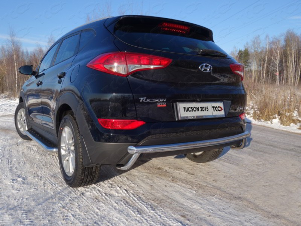 Hyundai Tucson (16–) Защита задняя 60,3/42,4 мм
