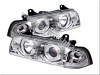BMW 3 E36 4 дв. седан фары передние хромированные, со светящимися ободками, комплект 2 шт.