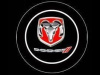Лазерная подсветка Welcome со светящимся логотипом Dodge в черном металлическом корпусе, комплект 2 шт.