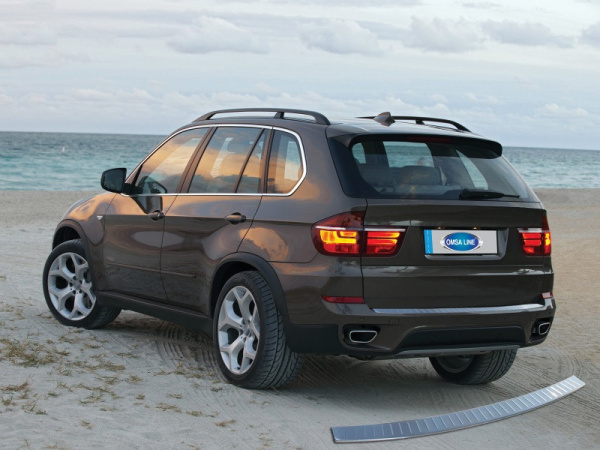 BMW X5 (06–10) Накладка на задний бампер, нерж.
