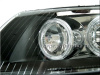 Audi A6 (05-08) 4F, C6 фары передние ксеноновые линзовые черные, со светящимися ободками, под корректор, комплект 2 шт.