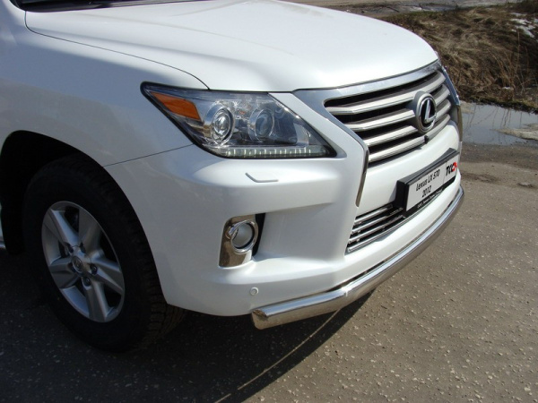 Lexus LX (12–) Защита передняя нижняя овальная (длинная) 75х42 мм