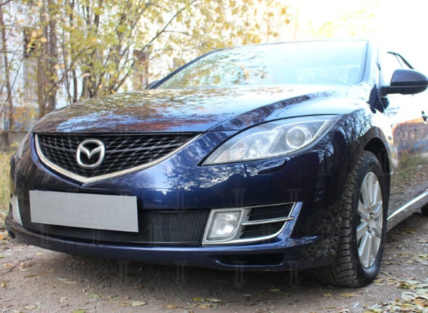 Mazda 6 (07–09) Защита радиатора Optimal, чёрная