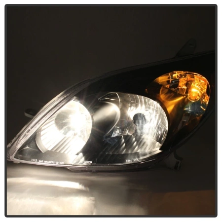 Toyota Matrix (03-07) фары передние черные, комплект 2 шт.
