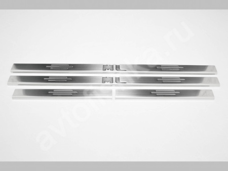 Mercedes ML W163 (1999-2006) накладки на пороги из нержавеющей стали, 4 шт.