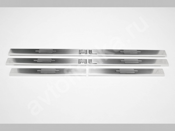 Mercedes ML W163 (1999-2006) накладки на пороги из нержавеющей стали, 4 шт.