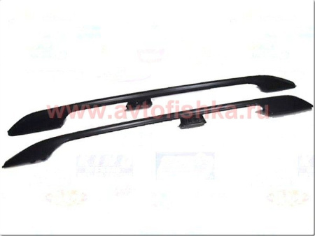 Nissan Qashqai (06-) рейлинги продольные на крышу алюминиевые черные, комплект