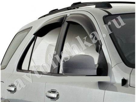 Дефлекторы боковых окон EGR 4 части темные Kia Sorento 2002-2009
