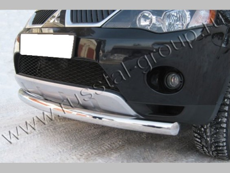 Mitsubishi Outlander XL (05-09) защита переднего бампера, труба 76 мм