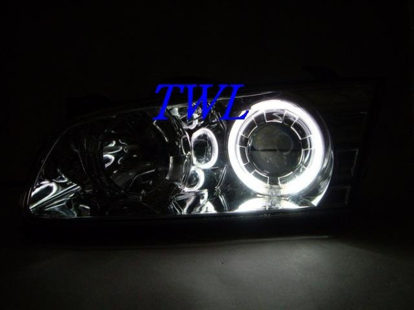 Toyota Camry SXV2#, MCV20 (08.1999-2001) USA фары передние линзовые хромированные, со светящимися ободками, комплект 2 шт.