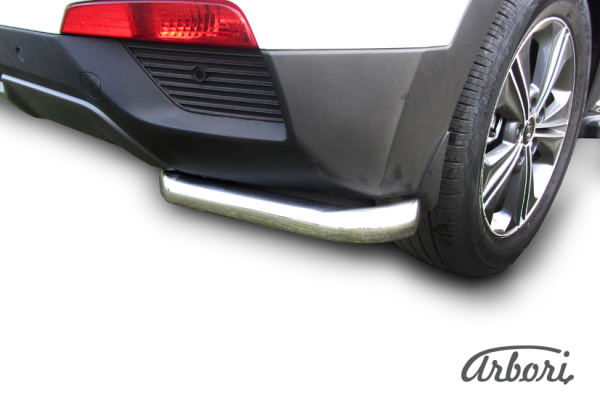 Защита заднего бампера "уголки" Arbori d57 HYUNDAI Creta 4WD 2016-