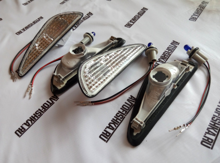 Nissan Maxima QX III A33 (00-) фонари габаритные хрустальные на передний и задний бамперы, комплект 4 шт.