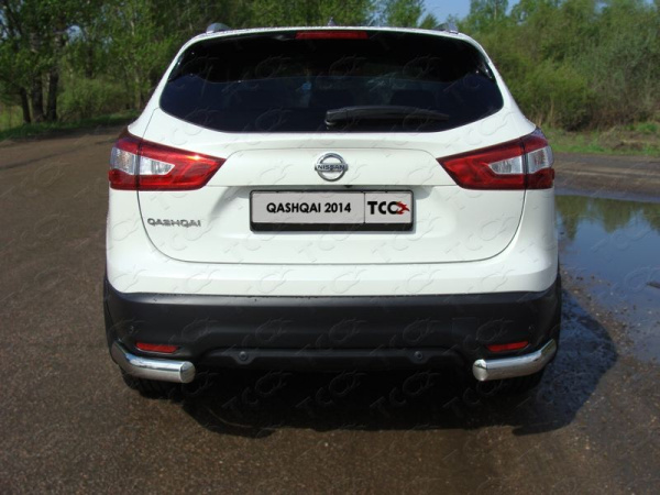 Nissan Qashqai (14–) Защита задняя (уголки овальные) 75х42 мм