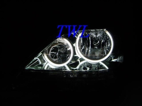 Lexus RX300 (97-03) фары передние хромированные, со светящимися ободками, комплект 2 шт.