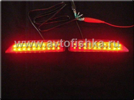 Honda CR-V III (06-) фонари заднего бампера светодиодные, комплект 2 шт.