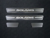 Hyundai Solaris (17–) Накладки на пороги (лист шлифованный надпись Solaris) 4 шт, седан