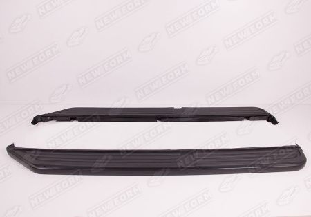 Land Rover Discovery 3 поколение 2004 - 2009 штатные пороги внешние без кронштейнов черные
