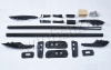 Toyota Land Cruiser 200 (07-/12-/15-) рейлинги продольные  (багажник) алюминиевые черные на крышу, дизайн оригинал