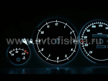 Audi 80, 90 B3, B4 светящиеся шкалы приборов - накладки на циферблаты панели приборов, дизайн № 1