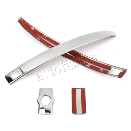 Audi Q5 (08-17) накладки на ручки дверей из нержавеющей стали с отверстием смарт-ключа