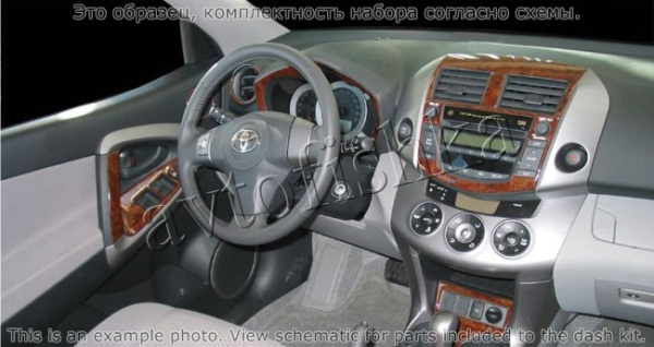 Декоративные накладки салона Toyota RAV-4 2006-н.в. ручной A/C Controls