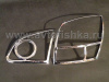 Nissan Qashqai (06-) пластиковые хромированные рамки задних фонарей, комплект 2 шт.