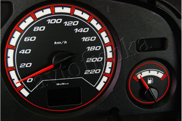 Opel Astra G купе светодиодные шкалы (циферблаты) на панель приборов - дизайн 2