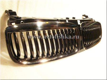 BMW 7 E65, E66 (2001-2005) тюнинговая передняя решетка тонированный хром, дизайн под титан.