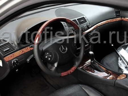 Mercedes W211, W463 G class (2002-2006) руль классический черная кожа - дерево орех, Classic