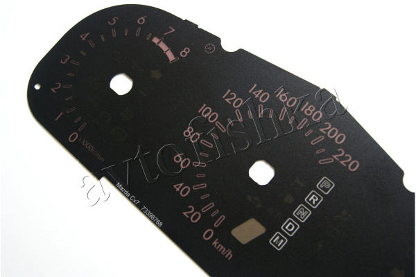 Mazda CX-7 (07-10) светодиодные шкалы (циферблаты) на панель приборов - из мили в киллометры в час