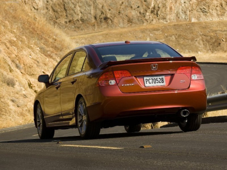 Honda Civic Si (07-) 4 дв. USA фонари задние красно-хромированные, комплект 2 шт.