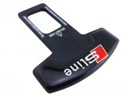 Вставка в замок ремня безопасности с логотипом Audi S line, лакированная