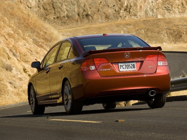 Honda Civic Si (07-) 4 дв. USA фонари задние красно-хромированные, комплект 2 шт.