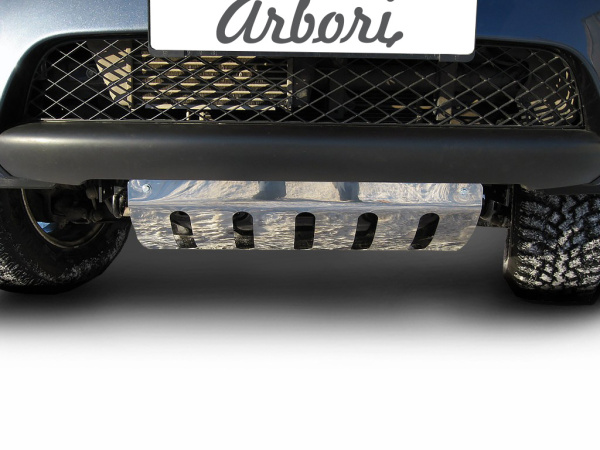 Декоративная вентилируемая передняя силовая защита Arbori, совмещенная с защитой картера MITSUBISHI L-200 TRITON 2006-