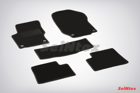 Mercedes M-Class W164 (05-) ворсовые коврики на резиновой основе, с перемычкой