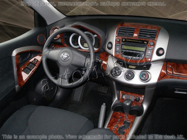 Декоративные накладки салона Toyota RAV-4 2006-н.в. ручной A/C Controls